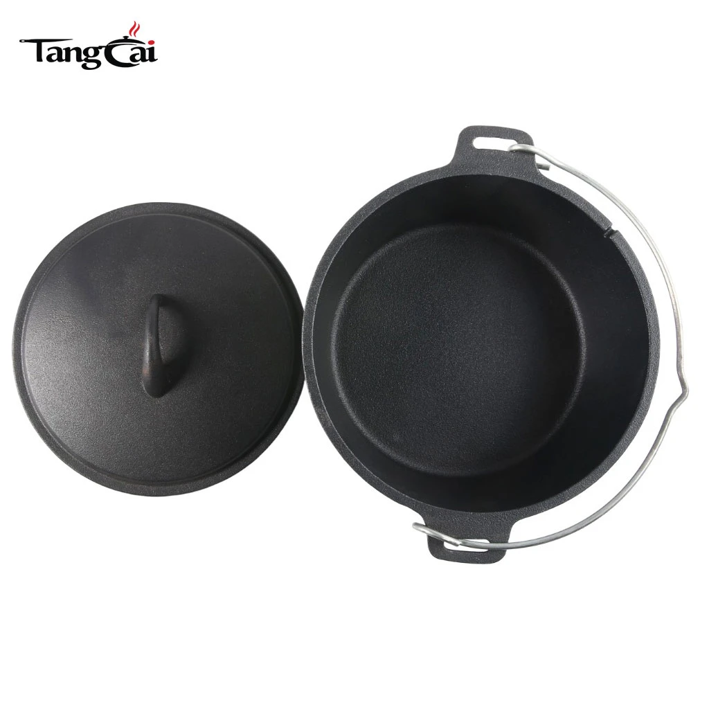 Wholesale Pre-Seasoned Cast Iron Large Camp Dutch Oven with Lid and 3-Legged