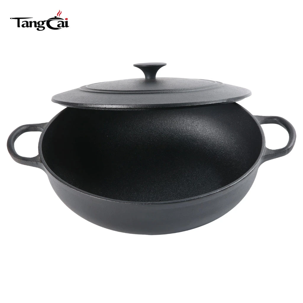 Pre-Seasoned Shallow Cast Iron Braiser Pan with Lid, Ideal for Indoor & Outdoor Searing, Braising & Roasting