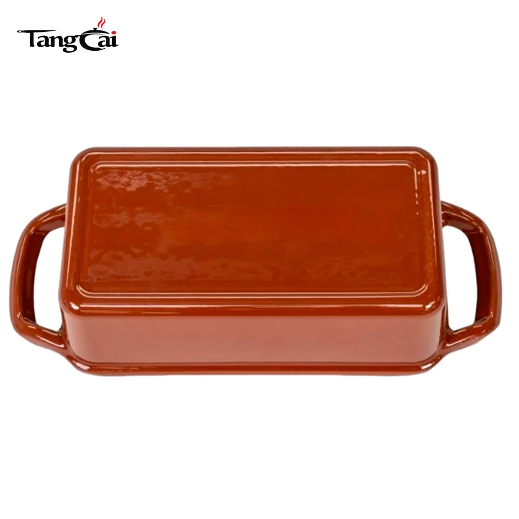 Custom Rectangular Enameled Cast Iron Loaf Baking Pan