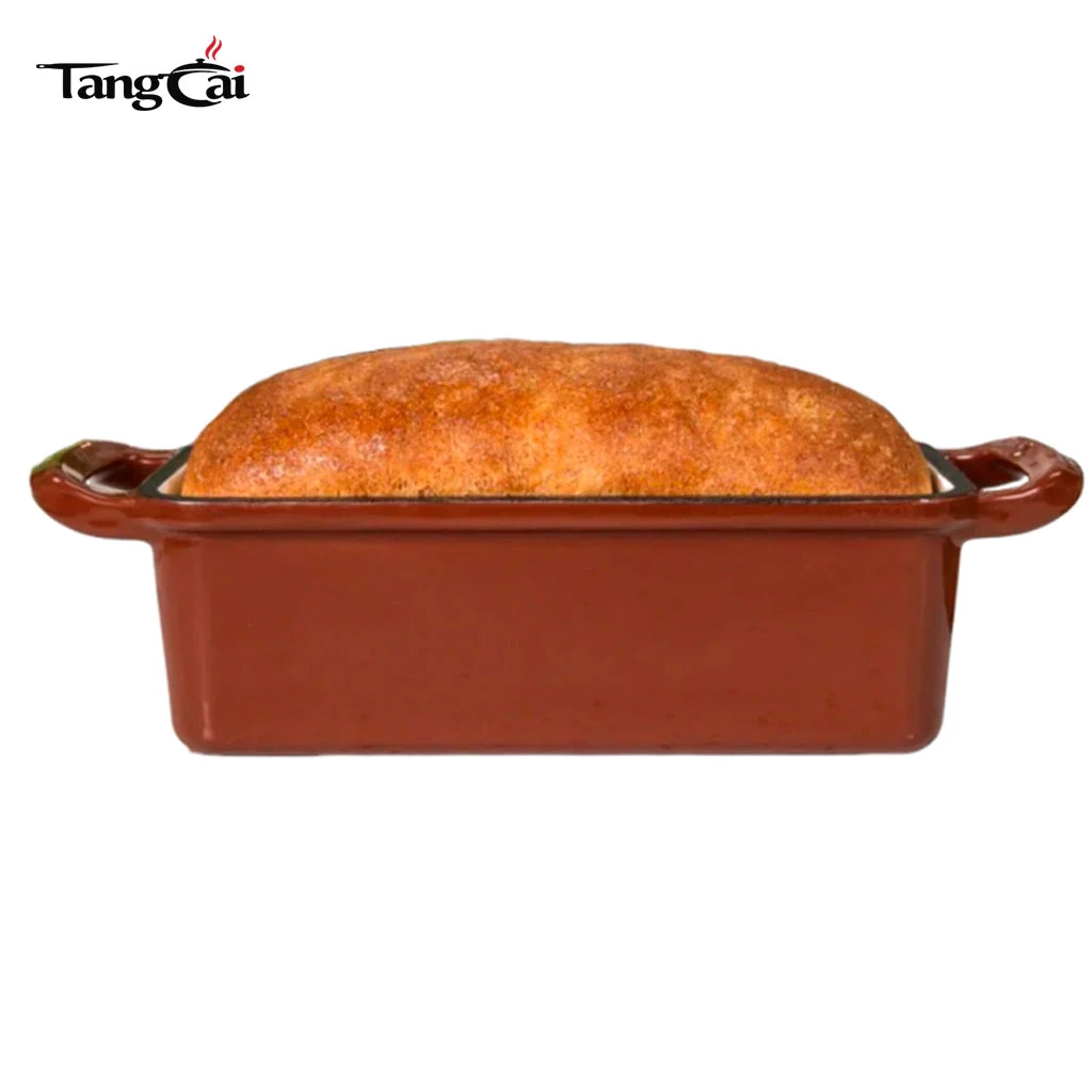 Custom Rectangular Enameled Cast Iron Loaf Baking Pan