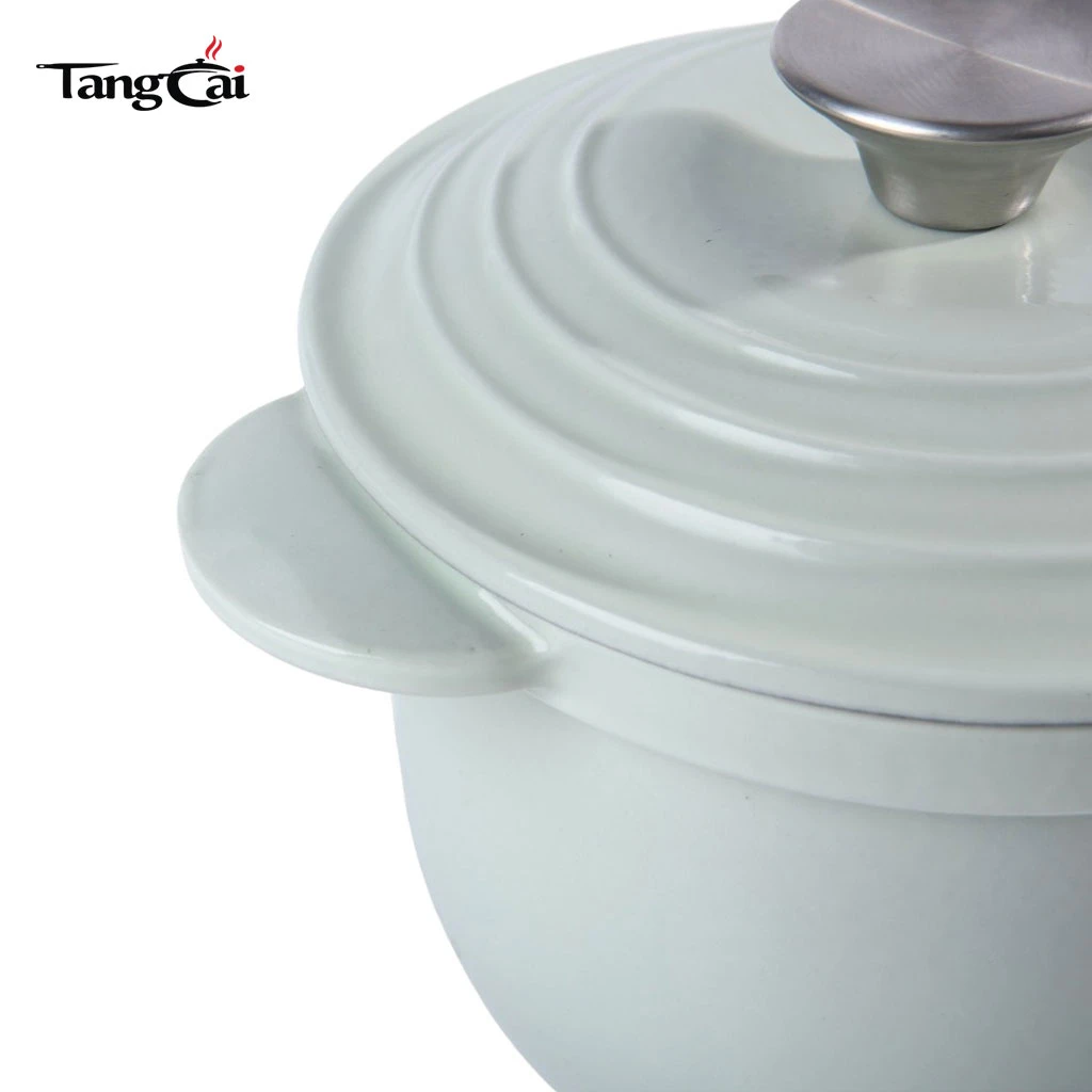 Mini Tall Body Deep 1.8QT Enameled Cast Iron Rice Pot