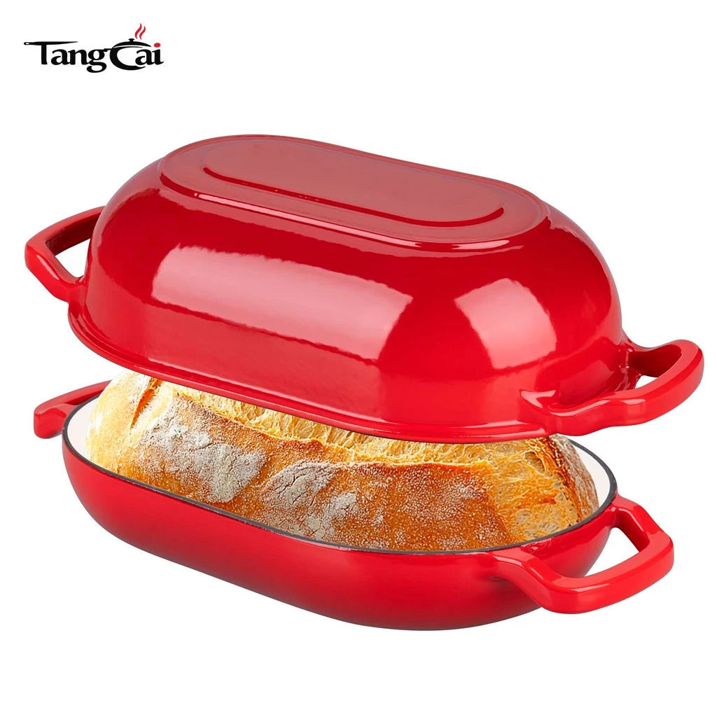 Wholesale 2in1 5QT Enameled Cast Iron Sourdough Bread Oven