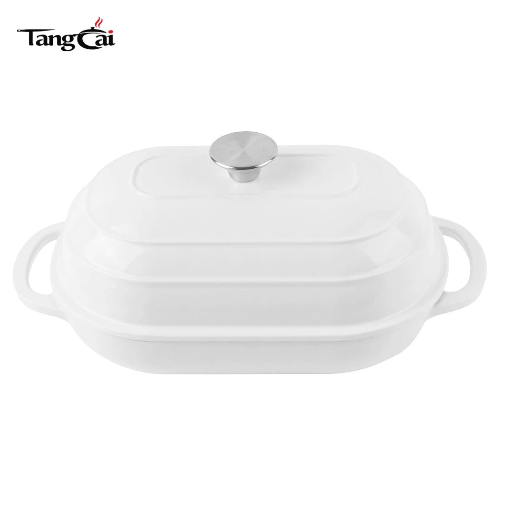 2026 Trending Bakeware 6QT Oval Enameled Cast Iron Bread Oven with Dome Lid