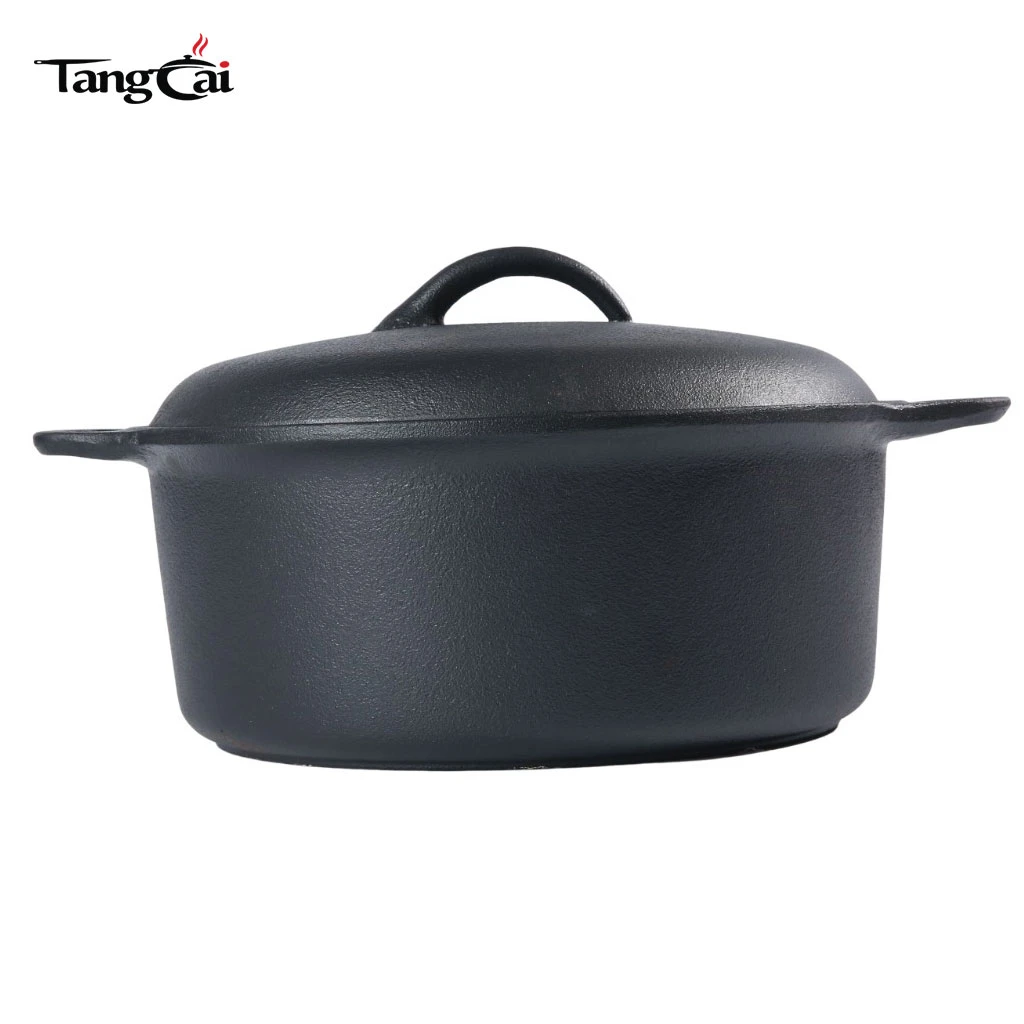 Wholesale Pre-Seasoned Cast Iron Dutch Oven Pot, Small Deep Round Camping Pot for Stews, Bread Baking & Slow Cooking