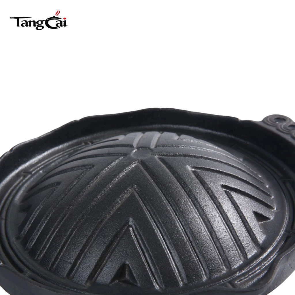 Outdoor Camping Korean Cast Iron BBQ Grill Plate