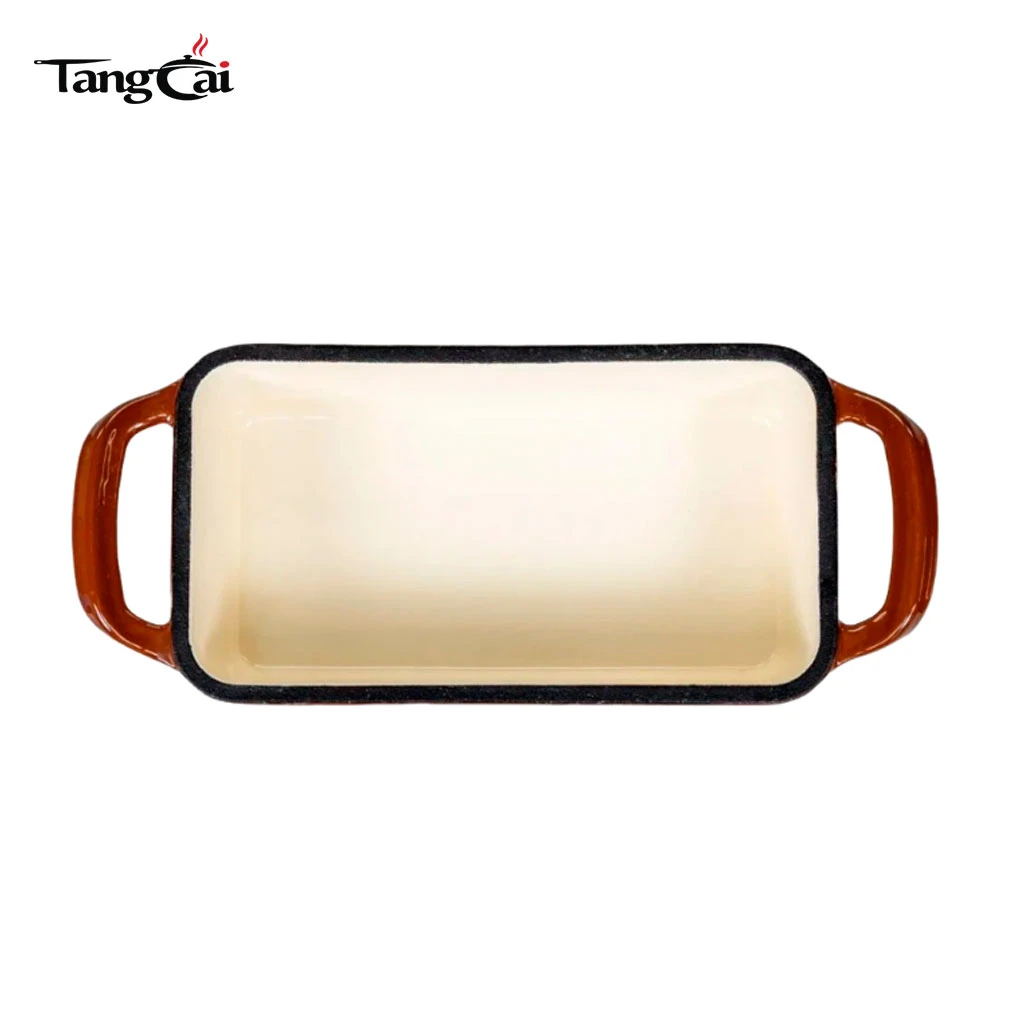 Custom Rectangular Enameled Cast Iron Loaf Baking Pan