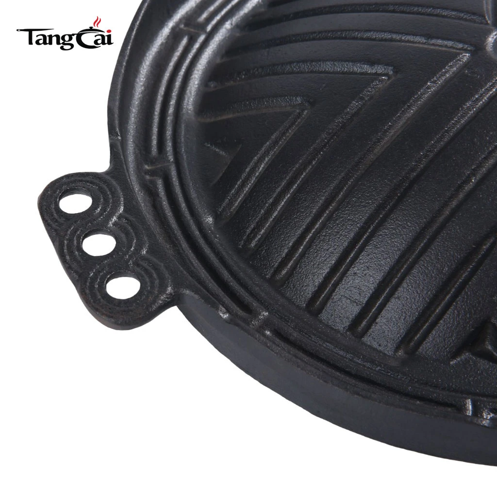 Outdoor Camping Korean Cast Iron BBQ Grill Plate