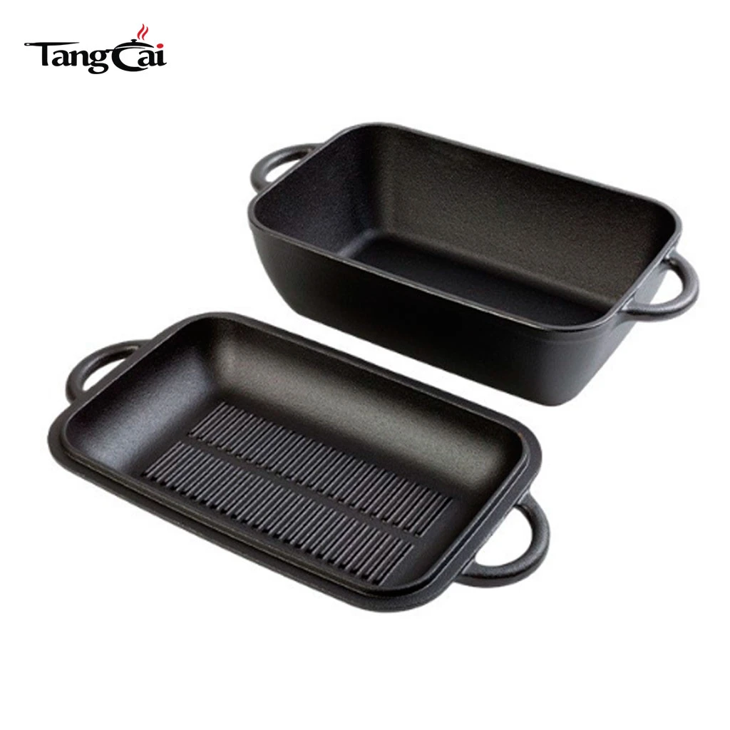 Wholesale Oval 6.5 Quart Cast Iron Combo Cooker, 2-in-1 Sourdough Bread Baker & Roasting Pan