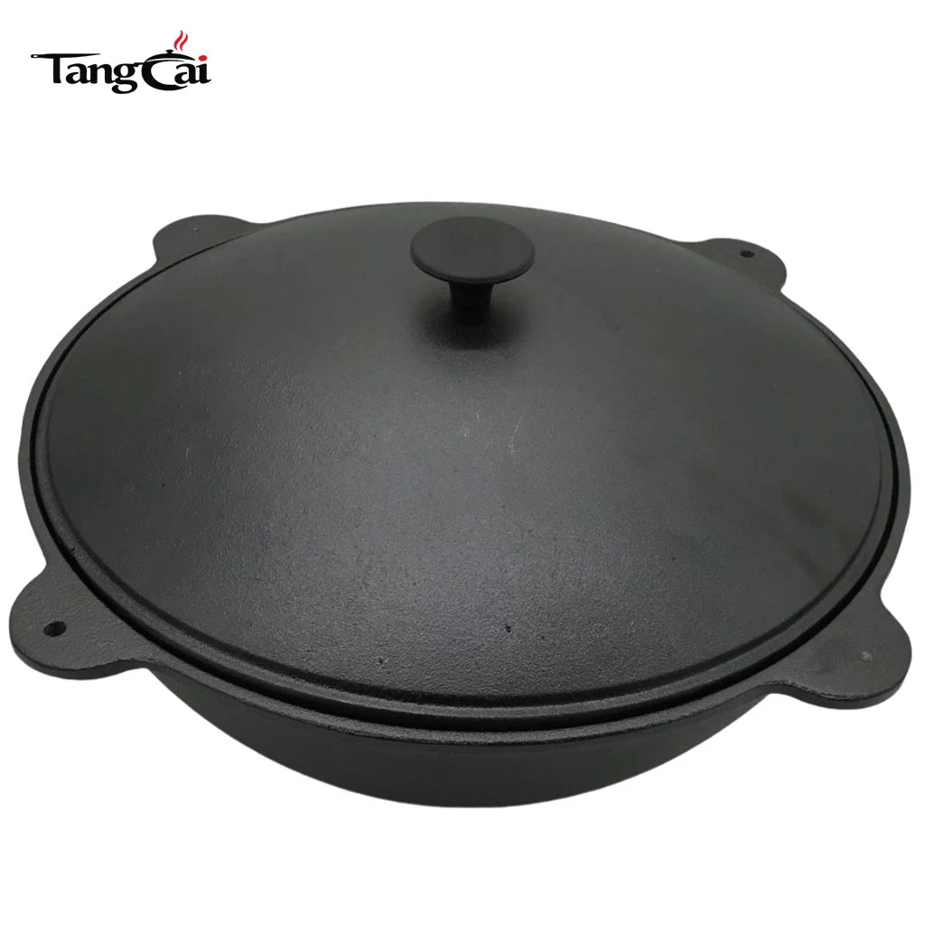 Custom Large 10.5L Cast Iron Uzbek Kazan Pot for Camping Cooking