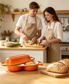Why 2in1 Enameled Cast Iron Double Dutch Oven Is One Best Starter for Your Cast Iron Bakeware Business