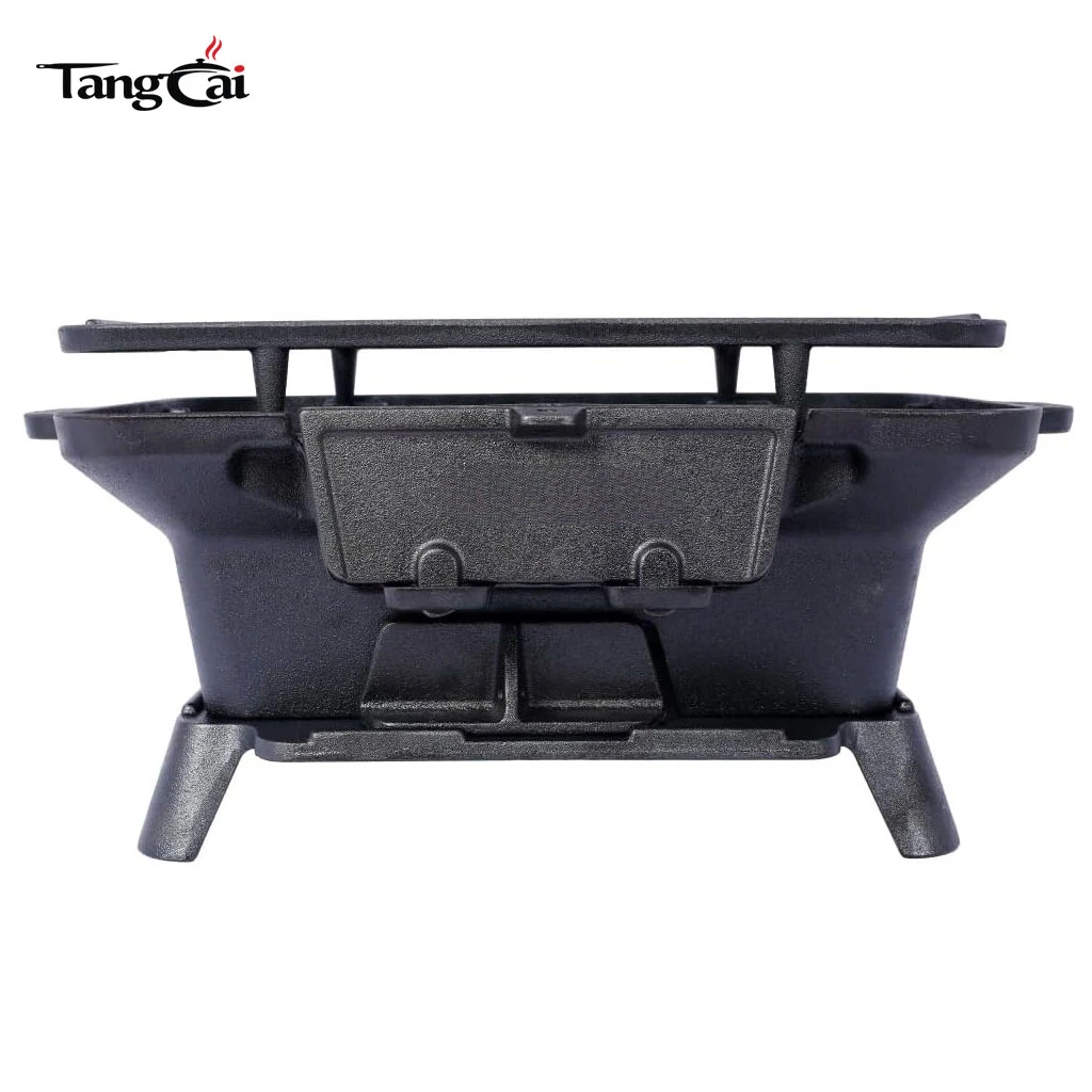 Wholesale Cast Iron Hibachi Grill, Mini Portable Charcoal BBQ, Tabletop Skillet Grill Stove for Outdoor, Picnics & Hunting
