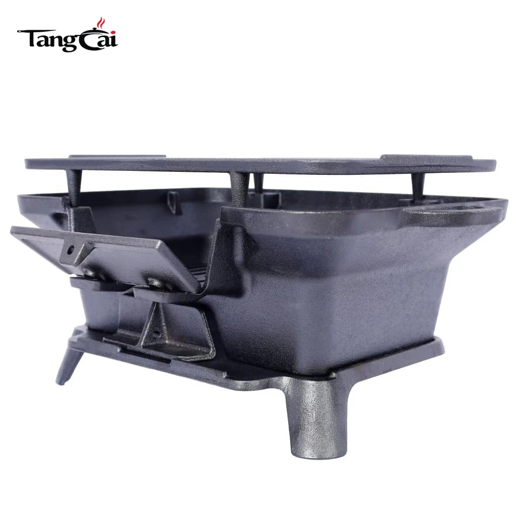 Wholesale Cast Iron Hibachi Grill, Mini Portable Charcoal BBQ, Tabletop Skillet Grill Stove for Outdoor, Picnics & Hunting
