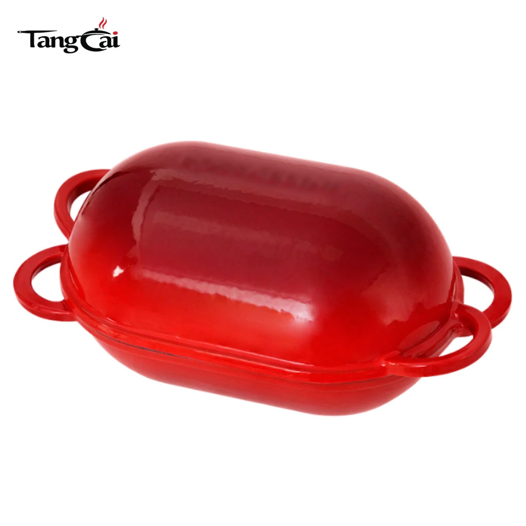 PFOA & PFAS free 2in1 Oval Enameled Cast Iron Bread Baker