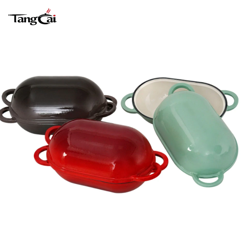 PFOA & PFAS free 2in1 Oval Enameled Cast Iron Bread Baker