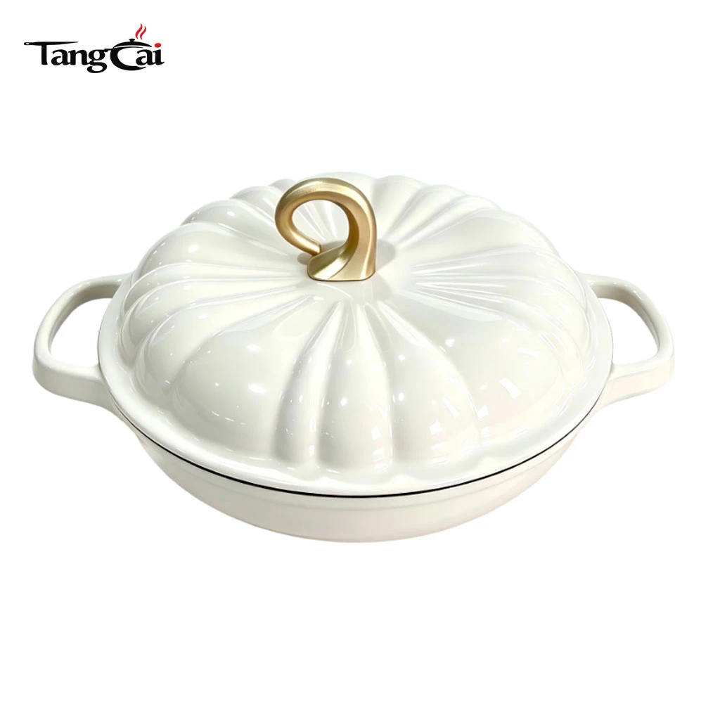 OEM Enameled Cast Iron Pumpkin-Shape Dutch Oven, Vegetable-Shape Casserole Pot