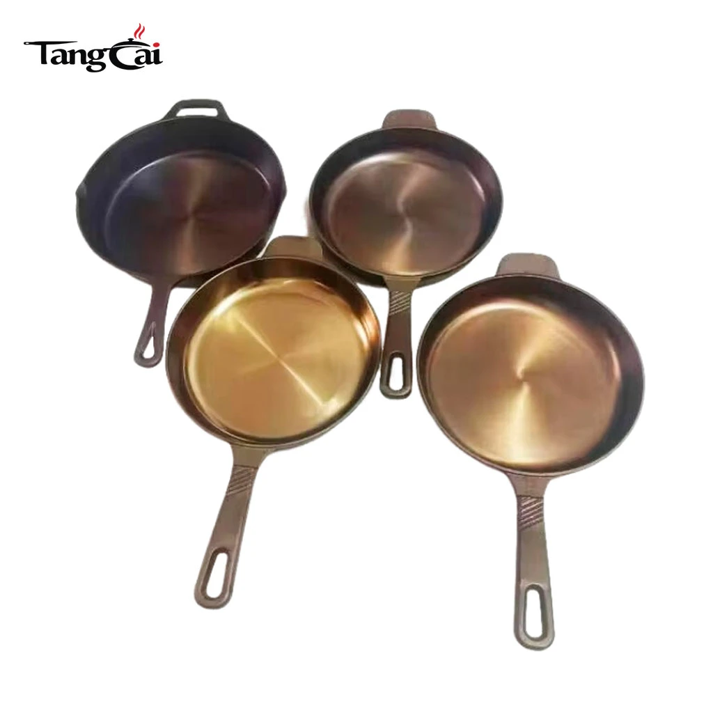 Smooth Polished Pre‑Seasoned Cast Iron Skillet with Handle
