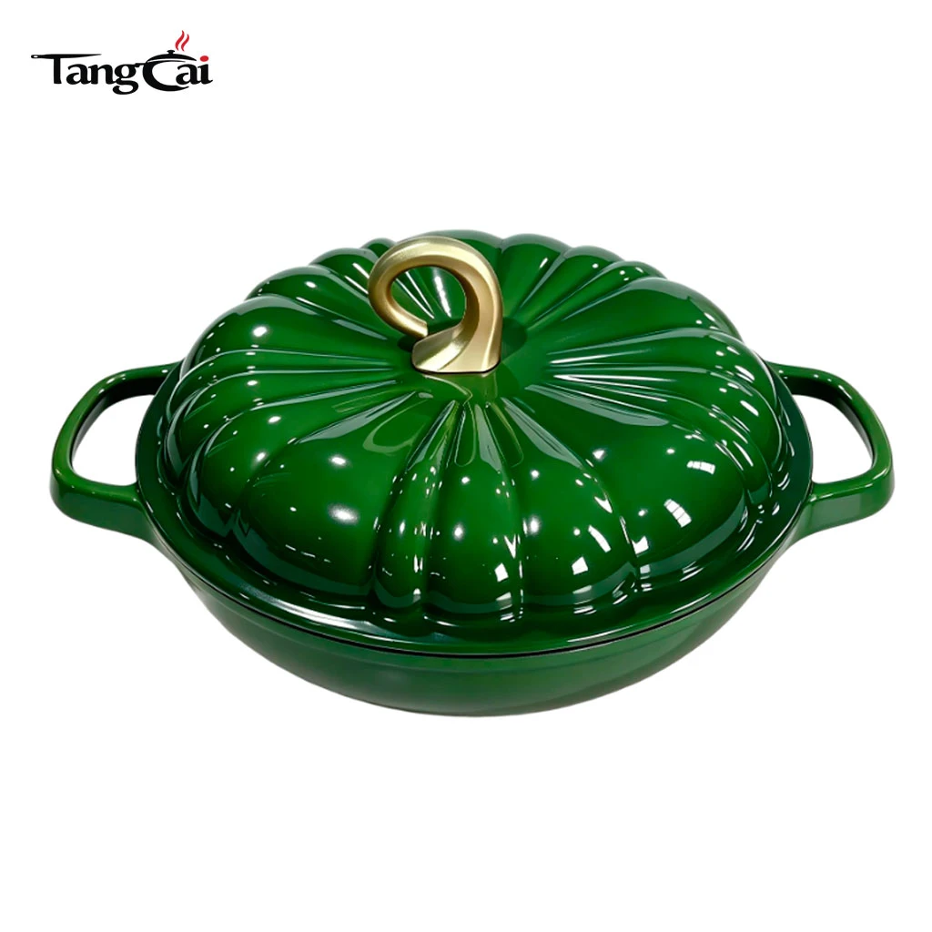 OEM Enameled Cast Iron Pumpkin-Shape Dutch Oven, Vegetable-Shape Casserole Pot