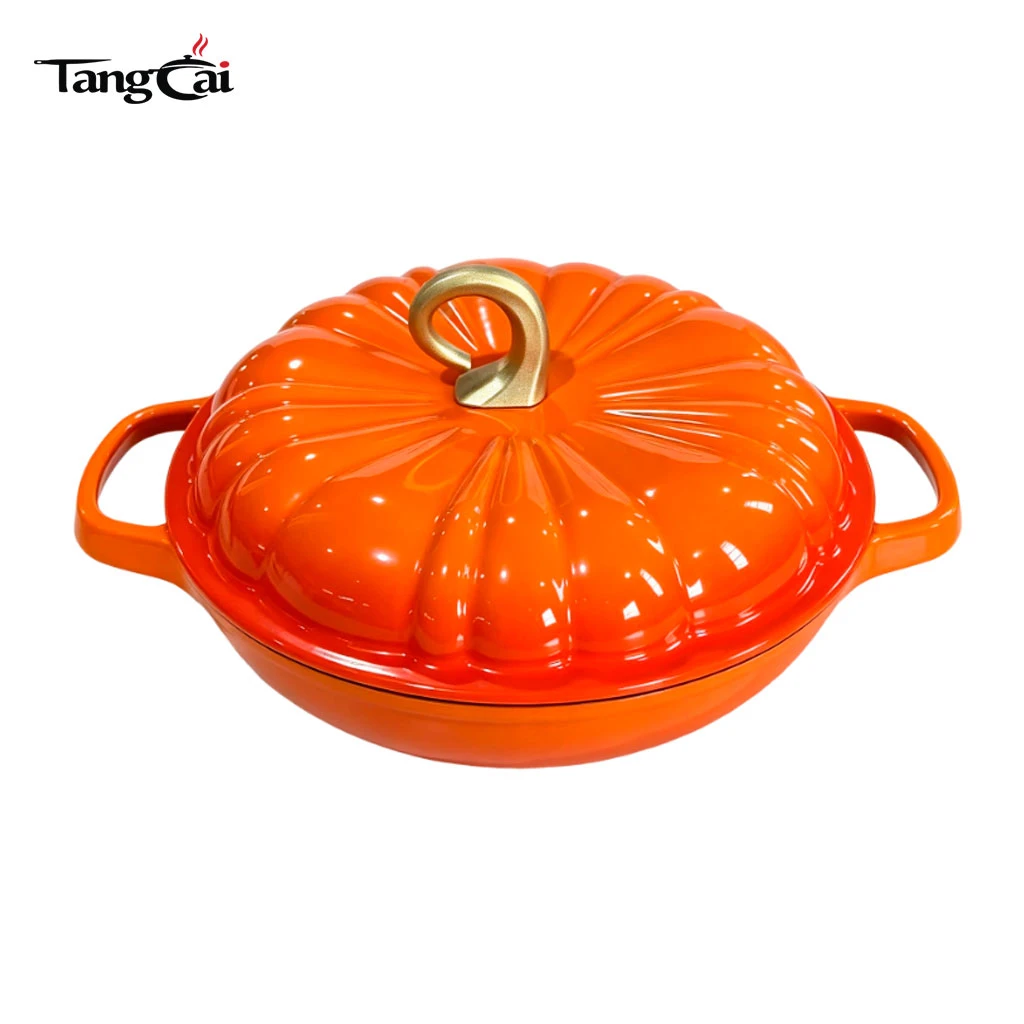 OEM Enameled Cast Iron Pumpkin-Shape Dutch Oven, Vegetable-Shape Casserole Pot